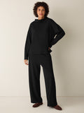 Waffle Doubleknit Wide Ankle Pant w/ Drawstring