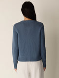 Peruvian Organic Cotton Cord Jersey Crew Neck Cardigan
