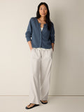 Peruvian Organic Cotton Cord Jersey Crew Neck Cardigan