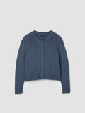 Peruvian Organic Cotton Cord Jersey Crew Neck Cardigan