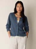 Peruvian Organic Cotton Cord Jersey Crew Neck Cardigan