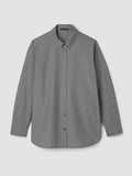Striped Poplin Classic Collar Long Shirt