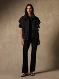 Light Cotton Nylon High Collar Vest