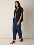 Light Cotton Nylon High Collar Vest