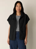 Light Cotton Nylon High Collar Vest