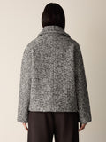 Marled Wool Tweed Classic Collar Jacket