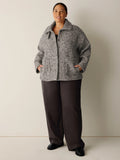 Marled Wool Tweed Classic Collar Jacket