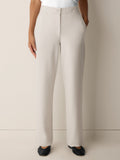 Felted Wool Jersey Full-Length Straight Trouser in Regenerative Wool