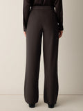 Felted Wool Jersey Full-Length Straight Trouser in Regenerative Wool
