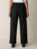 Felted Wool Jersey Straight Cuffed Pant in Regenerative Wool