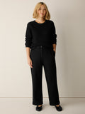 Felted Wool Jersey Straight Cuffed Pant in Regenerative Wool