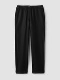 Felted Wool Jersey Straight Cuffed Pant in Regenerative Wool