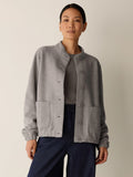 Lightweight Boiled Wool Flight Jacket in Regenerative Wool