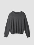 Cotton & Recycled Cashmere Crew Neck Top