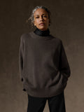 Cotton & Recycled Cashmere Crew Neck Long Top