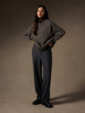 Cotton & Recycled Cashmere Crew Neck Long Top