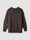 Cotton & Recycled Cashmere Crew Neck Long Top