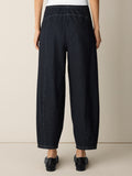 Cotton Indigo Knit Denim Lantern Pant