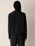 Cozy Brushed Terry Hug Split Neck Top