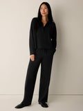 Cozy Brushed Terry Hug Split Neck Top