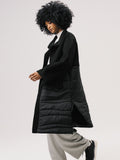 Eggshell Recycled Nylon Stand Collar Coat