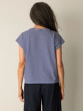 Striped Organic Cotton Slub Crew Neck Tee