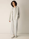 Fine Felted Wool Hooded Cardigan in Regenerative Wool