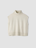 Fine Felted Wool Turtleneck Top in Regenerative Wool