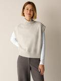 Fine Felted Wool Turtleneck Top in Regenerative Wool