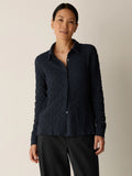 Bubble Jacquard Classic Collar Shirt