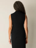 Bubble Jacquard Funnel Neck Top