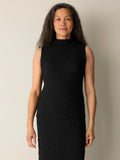 Bubble Jacquard Funnel Neck Top