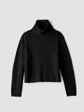 Italian Merino Turtleneck Top in Regenerative Wool