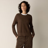 Italian Merino Crew Neck Top in Regenerative Wool