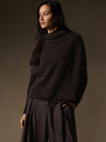 Cashmere Silk Bliss Funnel Neck Poncho