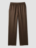 Crinkled Satin Straight Pant (Petite Sizes)