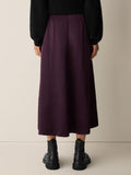 Crinkled Satin Half-Circle Skirt