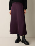 Crinkled Satin Half-Circle Skirt