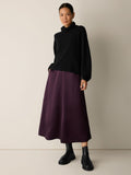 Crinkled Satin Half-Circle Skirt