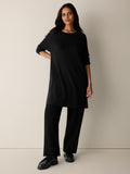 Superfine Merino Crew Neck Long Top in Regenerative Wool