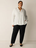 Washable Flex Ponte Tapered Trouser Pant
