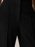 Washable Flex Ponte Pintuck Wide Trouser