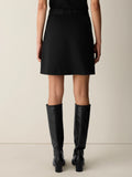 Washable Flex Ponte Flared Mini Skirt