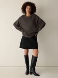Washable Flex Ponte Flared Mini Skirt