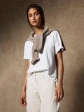 Extra-Fine Ponte Crew Neck Tee