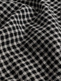 Wool Cotton Check Scarf