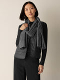Wool Cotton Check Scarf