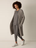 Peruvian Cotton Boucle Fluff Long Cardigan