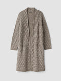 Peruvian Cotton Boucle Fluff Long Cardigan