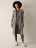 Peruvian Cotton Boucle Fluff Long Cardigan